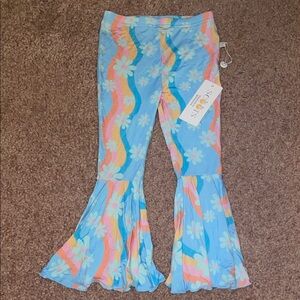 Scoots Bamboo Vibrant Floral Kids Bell-Bottom Pants